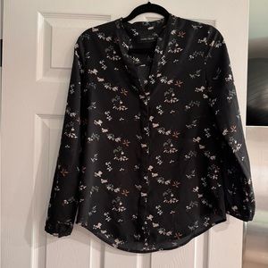 Button Down Floral Blouse
